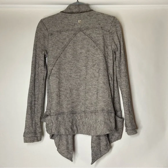 Kuhl Small Nova Wrap Open Front Knit Cardigan Wool Blend Sweater Athleisure Flaw - Picture 3 of 7